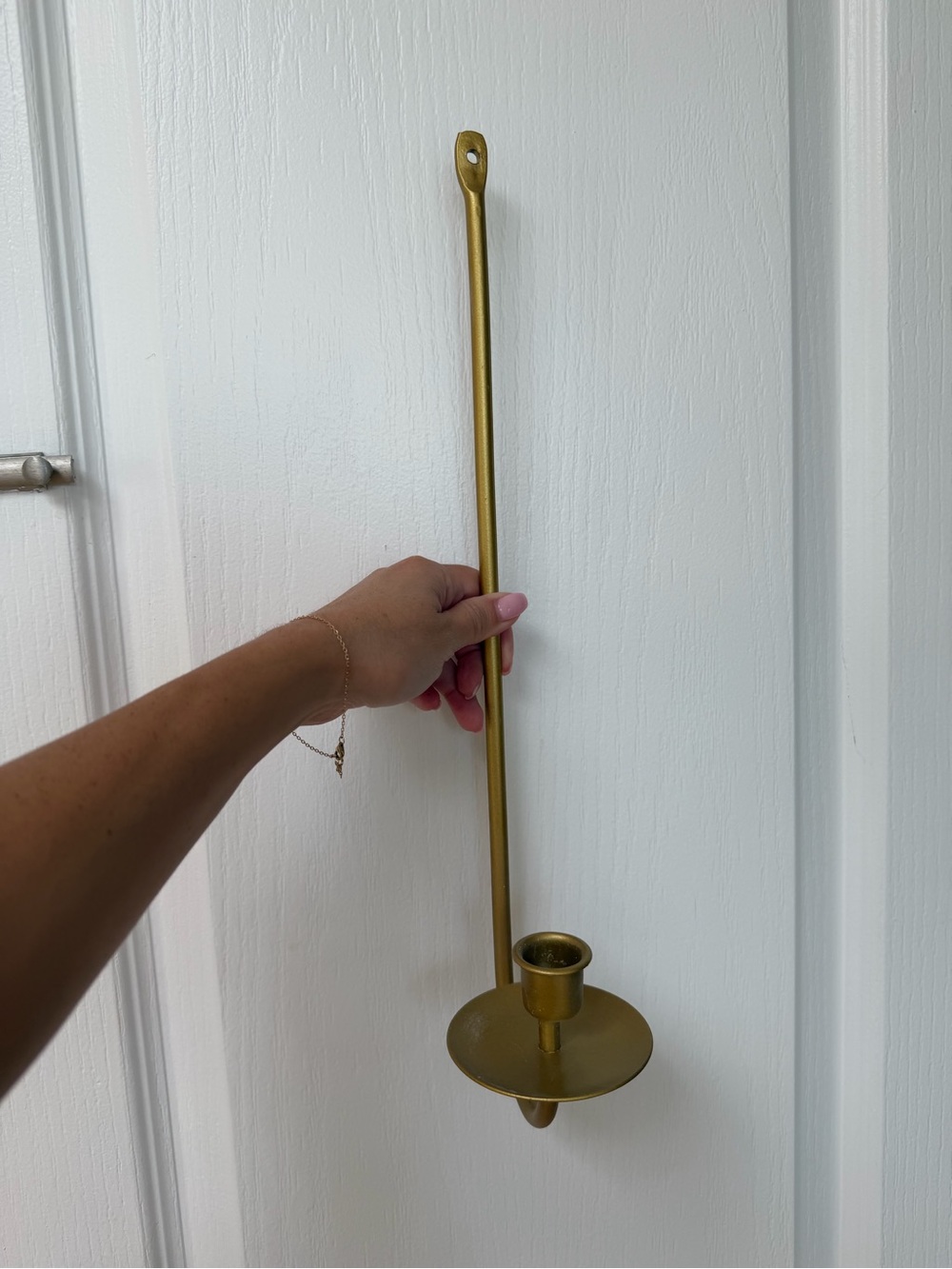 Vintage inspired set of two Gold Wall-Mount Candle Holder